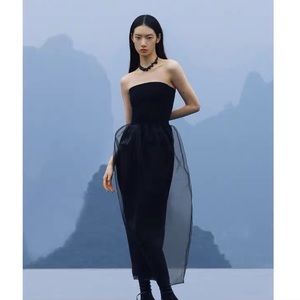 Knit Tube top cocktail Dress in black